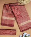 Maroon Banarasi Silk Saree | Traditional Zari Weave
