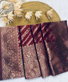 Maroon Banarasi Silk Saree | Traditional Zari Weave