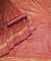 Maroon Banarasi Silk Saree | Traditional Zari Weave