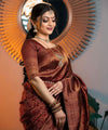 Maroon Banarasi Silk Saree | Traditional Zari Weave