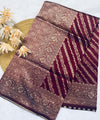 Maroon Banarasi Silk Saree | Traditional Zari Weave