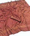 Maroon Banarasi Silk Saree | Traditional Zari Weave