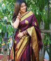 Maroon Banarasi Silk Saree | Wedding & Festive Wear