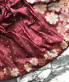 Maroon Banarasi Silk Saree | Wedding & Festive Wear