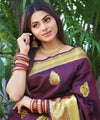 Maroon Banarasi Silk Saree | Wedding & Festive Wear