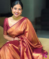 Maroon Banarasi Silk Saree | Wedding & Reception Wear