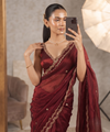 Maroon Bollywood Designer Saree | Party & Festive Wear