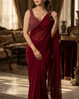 Maroon Bollywood Designer Saree | Party & Festive Wear