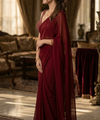Maroon Bollywood Designer Saree | Party & Festive Wear