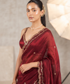 Maroon Bollywood Designer Saree | Party & Festive Wear
