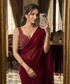 Maroon Bollywood Designer Saree | Party & Festive Wear
