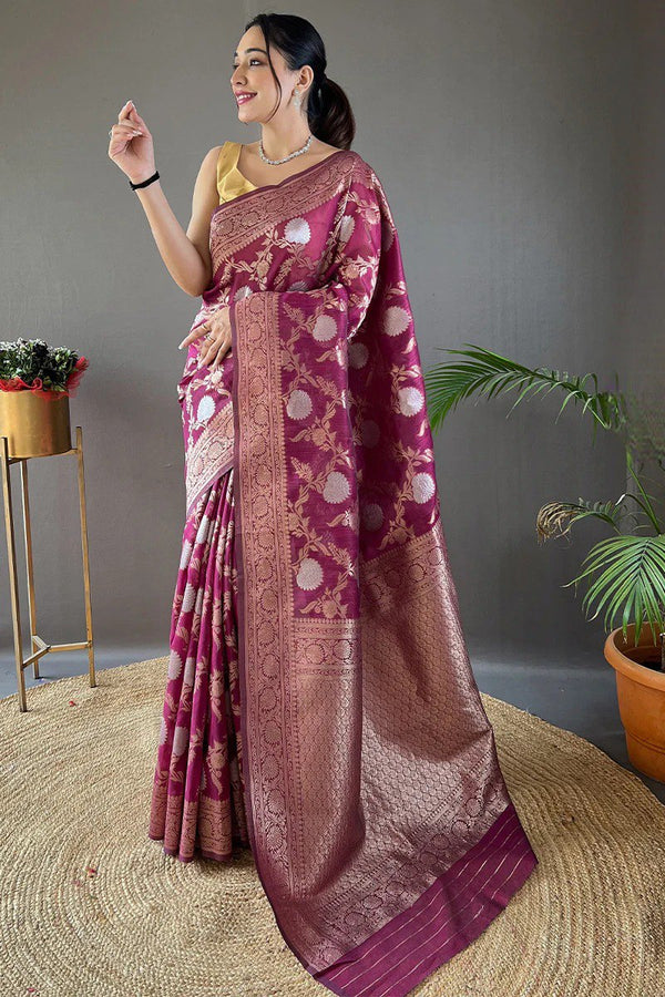 Maroon Cotton Saree | Everyday Ethnic Wear detail view