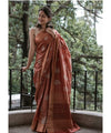 Maroon Cotton Saree | Festival & Ceremony Wear