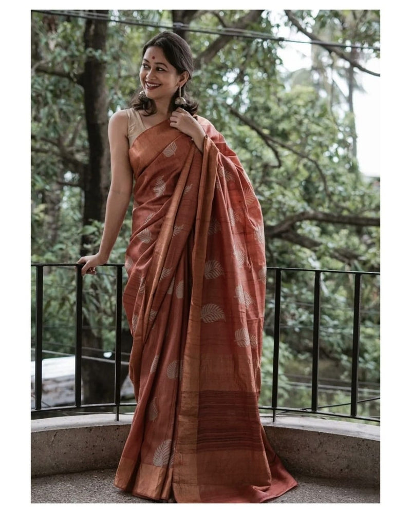 Maroon Cotton Saree | Festival & Ceremony Wear