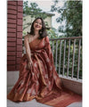 Maroon Cotton Saree | Festival & Ceremony Wear