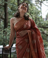 Maroon Cotton Saree | Festival & Ceremony Wear