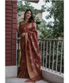 Maroon Cotton Saree | Festival & Ceremony Wear