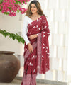 Maroon Cotton Saree | Office & Casual Wear