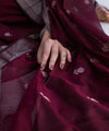 Maroon Cotton Saree | Office & Casual Wear
