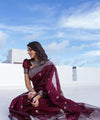 Maroon Cotton Saree | Office & Casual Wear
