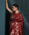 Maroon Jacquard Silk Saree | Bridal & Festive Wear