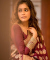 Maroon Jacquard Silk Saree | Bridal & Festive Wear