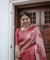 Maroon Jacquard Silk Saree | Ethnic Wear for Women