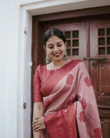Maroon Jacquard Silk Saree | Ethnic Wear for Women