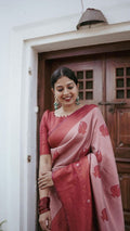 Maroon Jacquard Silk Saree | Ethnic Wear for Women