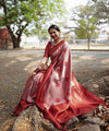 Maroon Jacquard Silk Saree | Ethnic Wear for Women