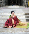 Maroon Jacquard Silk Saree | Festival & Ceremony Wear