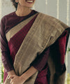 Maroon Jacquard Silk Saree | Festival & Ceremony Wear