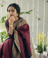Maroon Jacquard Silk Saree | Festival & Ceremony Wear