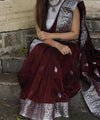 Maroon Jacquard Silk Saree | Wedding & Reception Wear