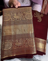 Maroon Kanjivaram Silk Saree | Ethnic Wear for Women