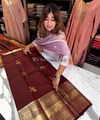 Maroon Kanjivaram Silk Saree | Ethnic Wear for Women