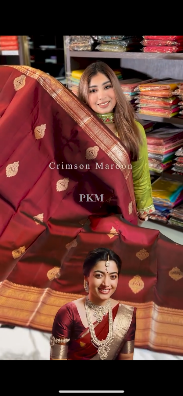 Maroon Kanjivaram Silk Saree | Festival & Ceremony Wear