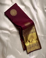 Maroon Kanjivaram Silk Saree | Festival & Ceremony Wear