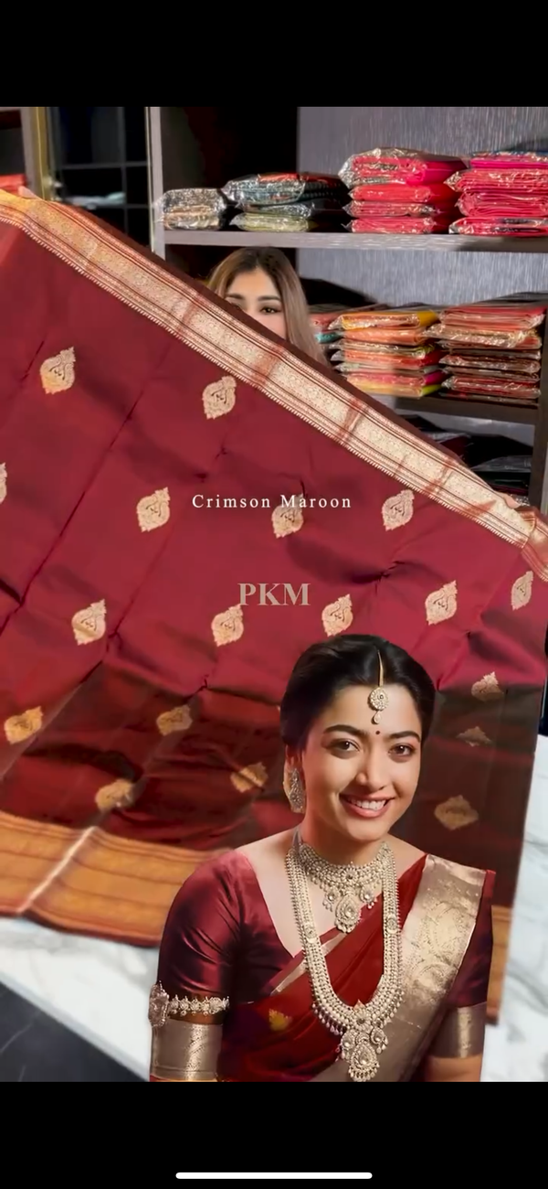 Maroon Kanjivaram Silk Saree | Festival & Ceremony Wear