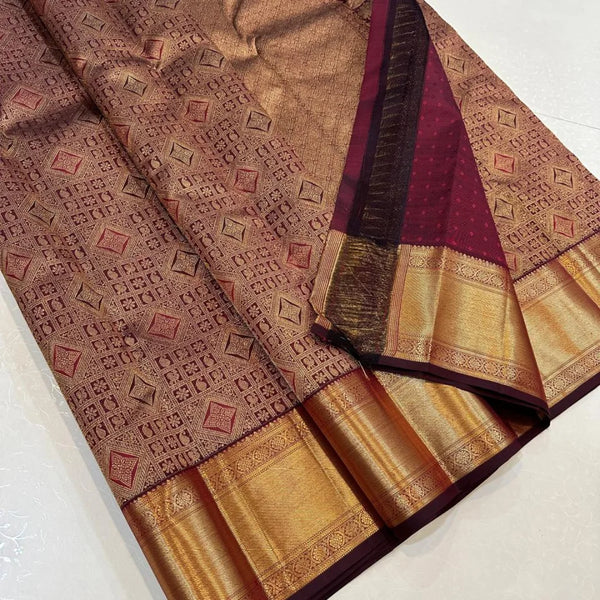 Maroon Kanjivaram Silk Saree | Festival & Ceremony Wear