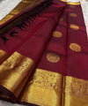 Maroon Kanjivaram Silk Saree | Festival & Ceremony Wear