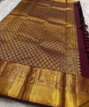 Maroon Kanjivaram Silk Saree | Festival & Ceremony Wear
