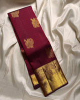 Maroon Kanjivaram Silk Saree | Traditional Wedding Wear