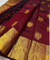 Maroon Kanjivaram Silk Saree | Traditional Wedding Wear