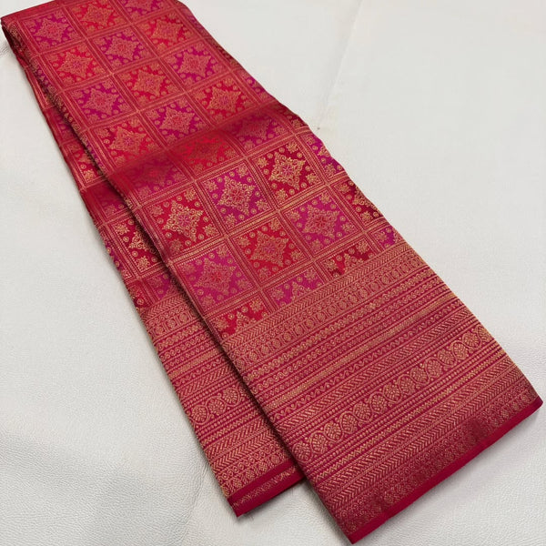 Maroon Kanjivaram Silk Saree | Traditional Wedding Wear