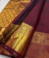 Maroon Kanjivaram Silk Saree | Traditional Wedding Wear