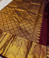 Maroon Kanjivaram Silk Saree | Traditional Wedding Wear