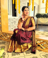 Maroon Kanjivaram Silk Saree | Traditional Zari Weave