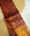 Maroon Kanjivaram Silk Saree | Wedding & Festive Wear