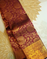 Maroon Kanjivaram Silk Saree | Wedding & Festive Wear